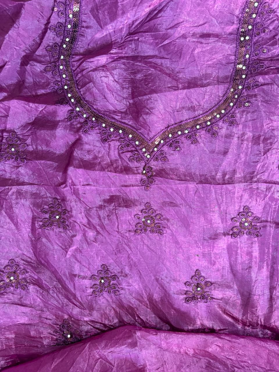 Purple Embroidered Bridal Lehenga Set