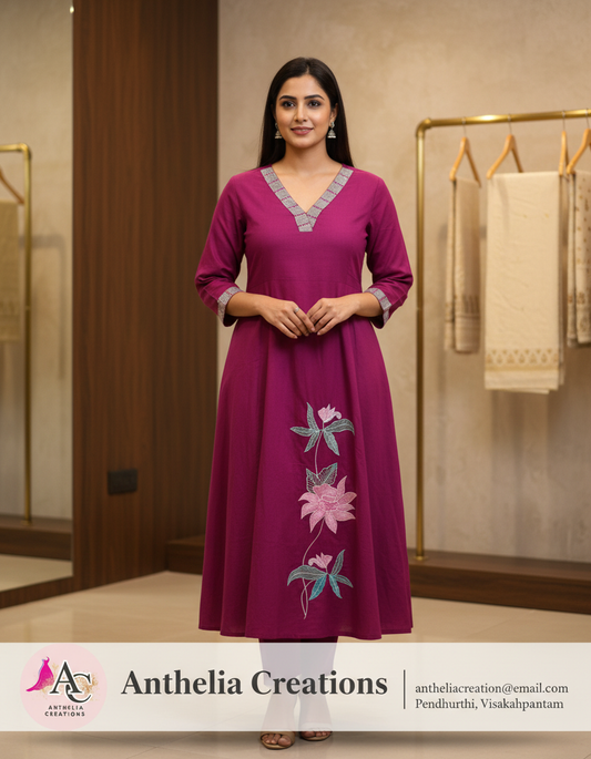 Elegant Kurta Pant with dupatta 100% Cotton