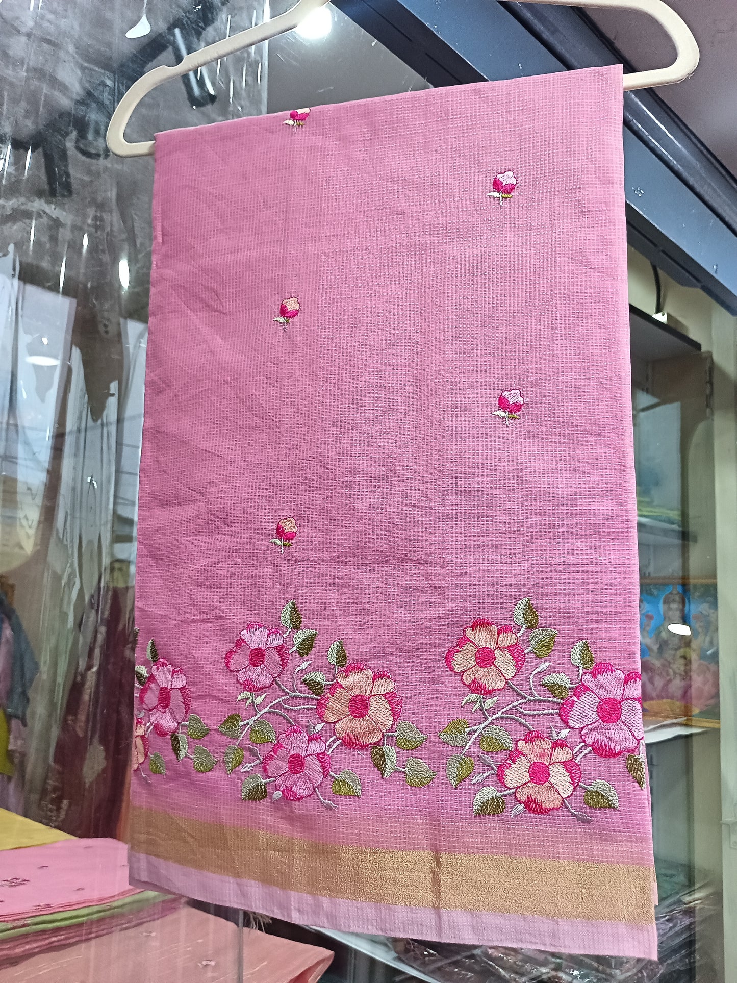 Kota Cotton Embroidered Sarees ACS004