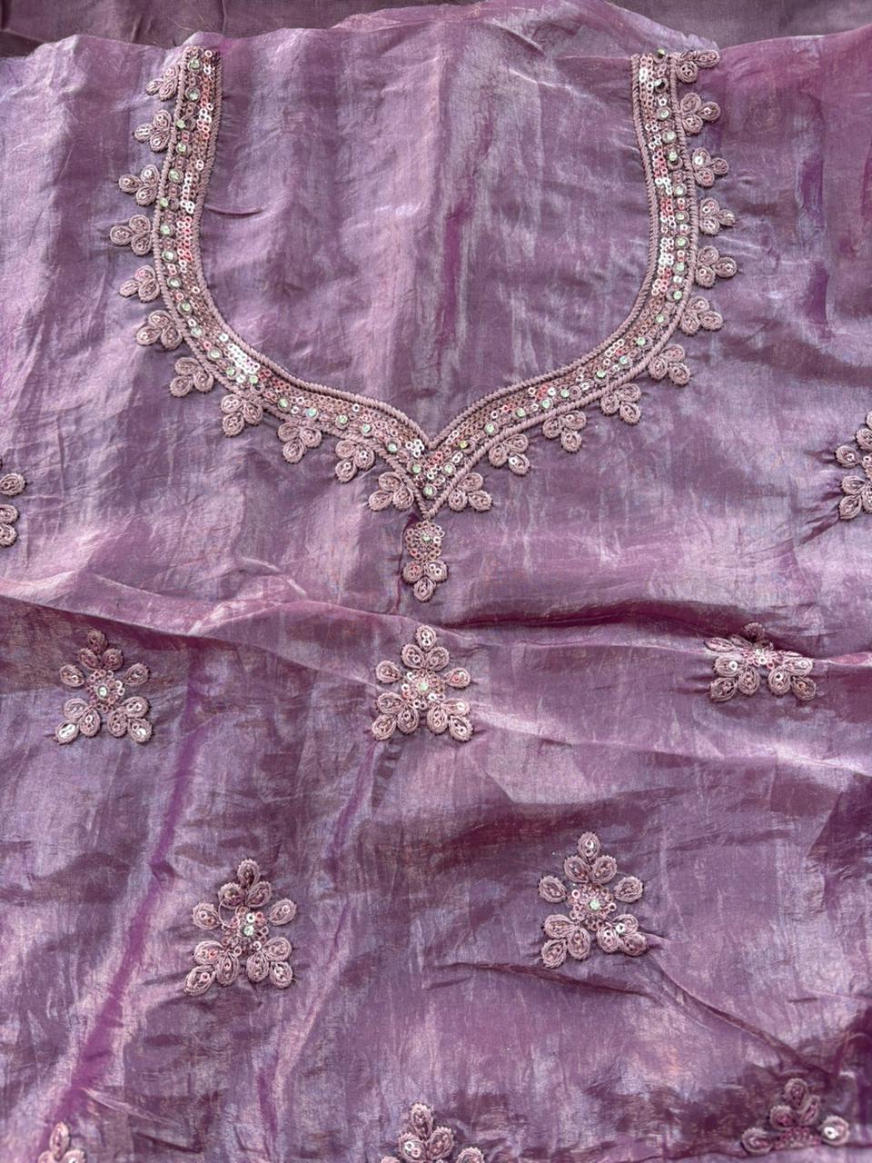 LavenderEmbroidered Bridal Lehenga Set