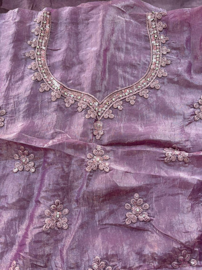 LavenderEmbroidered Bridal Lehenga Set