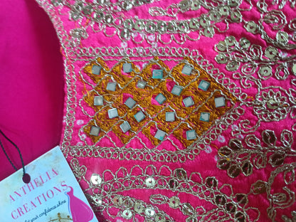 Elegant Pink Kurta Pant with dupatta Muslin Georgette