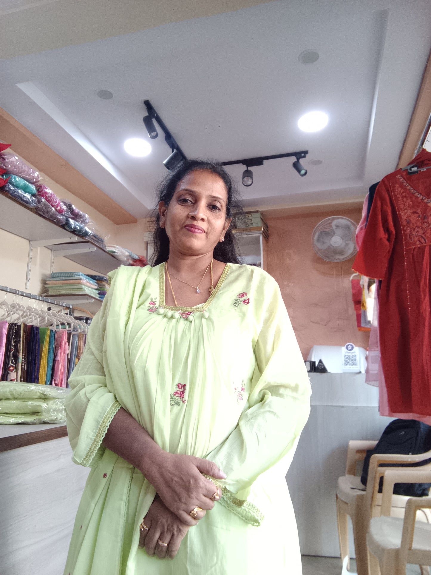 Pure Mul Cotton Kurta Pant Set with Duppata Pink Colour Green