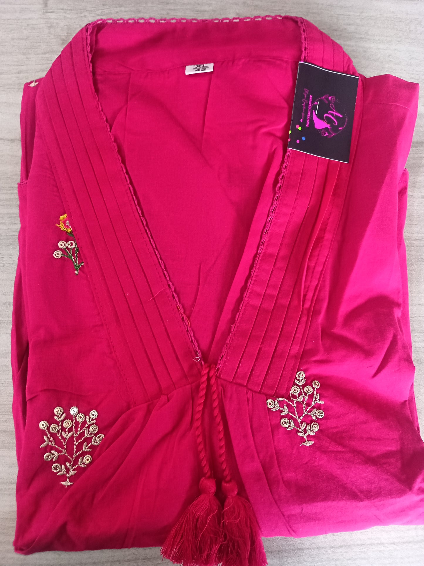 Elegant Pink Kurta Pant with dupatta 100% Cotton