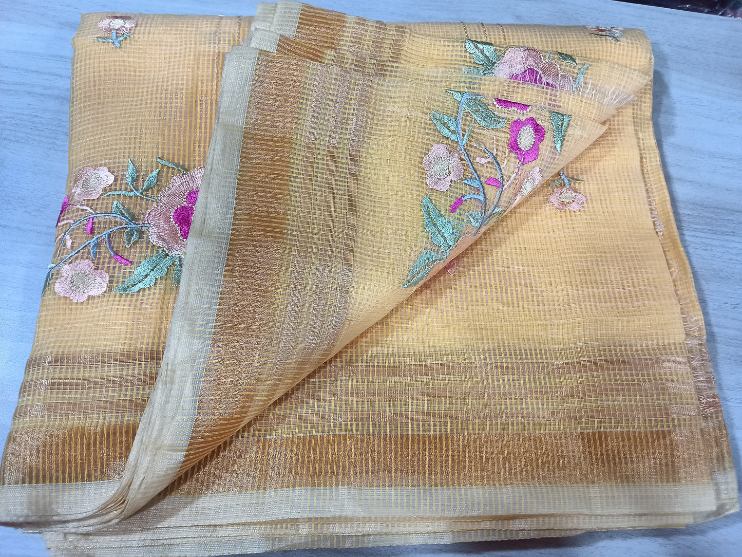 Kota Cotton Embroidered Sarees ACS004