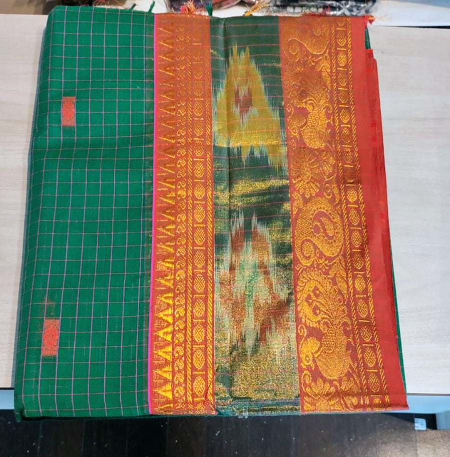 Venkatagiri Cotton by Cotton Saree with Pochampally weave