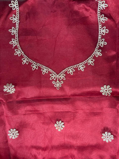 Embroidered Bridal Lehenga Set Maroon Colour