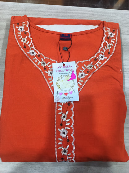 Elegant Kurta Pant with dupatta 100% Cotton