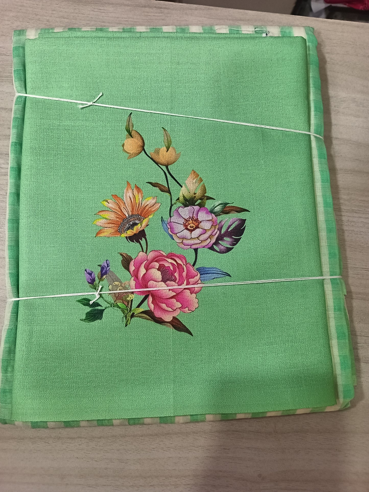Mangalagiri Pure Cotton Saree Light Green