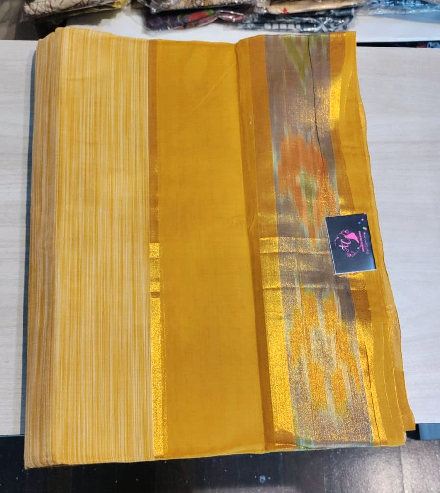 Venkatagiri Cotton by Cotton Saree with Pochampally weave