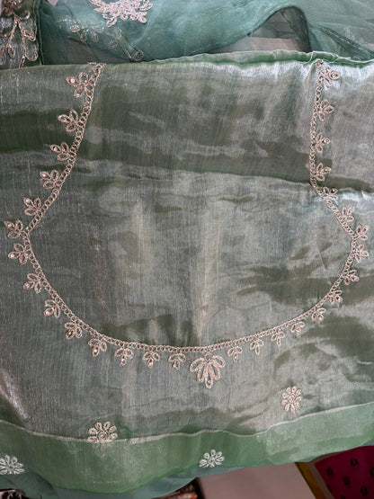 Light Green Embroidered Bridal Lehenga Set