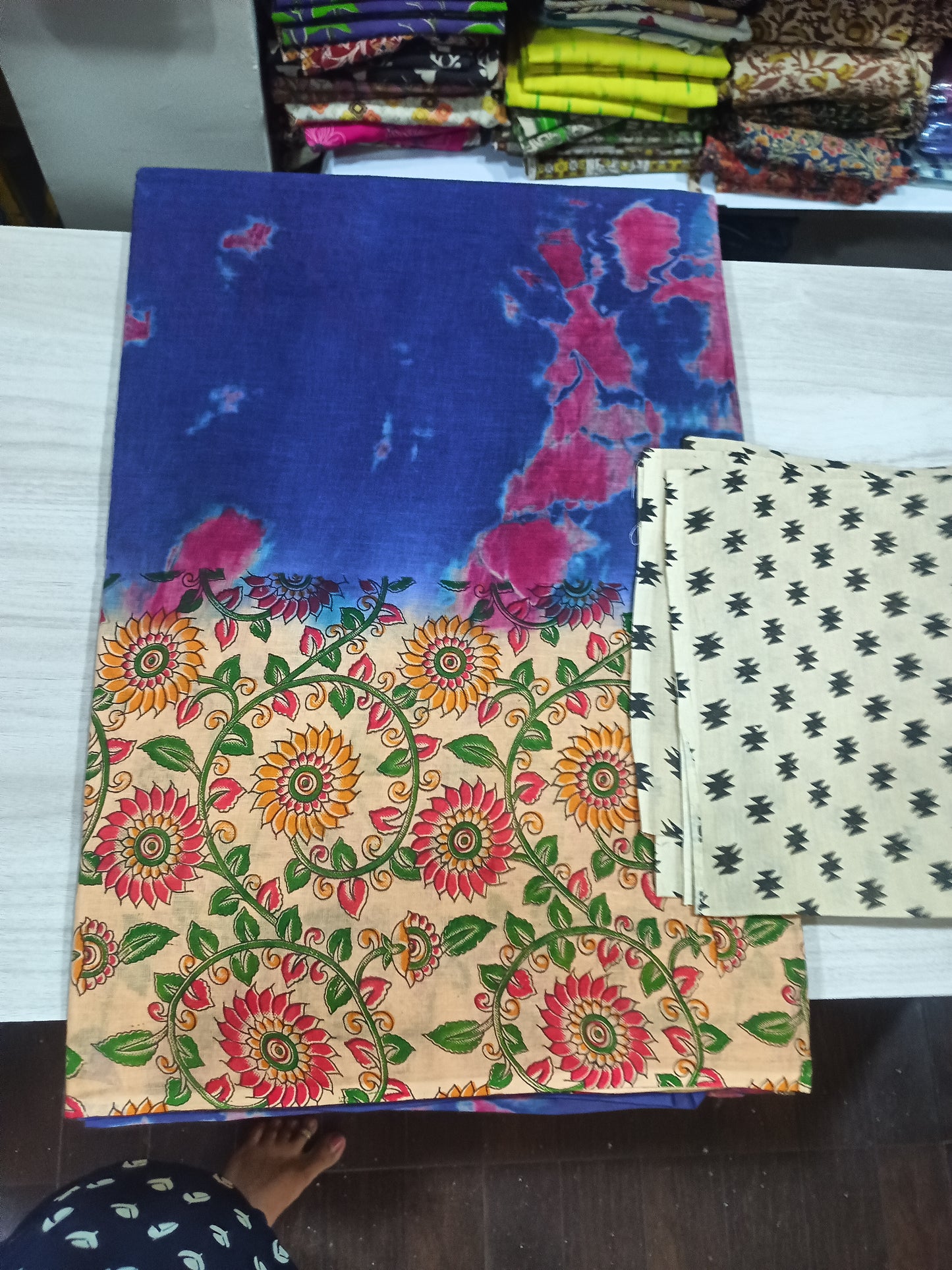 Pure Cotton Shibori Dyed Sarees