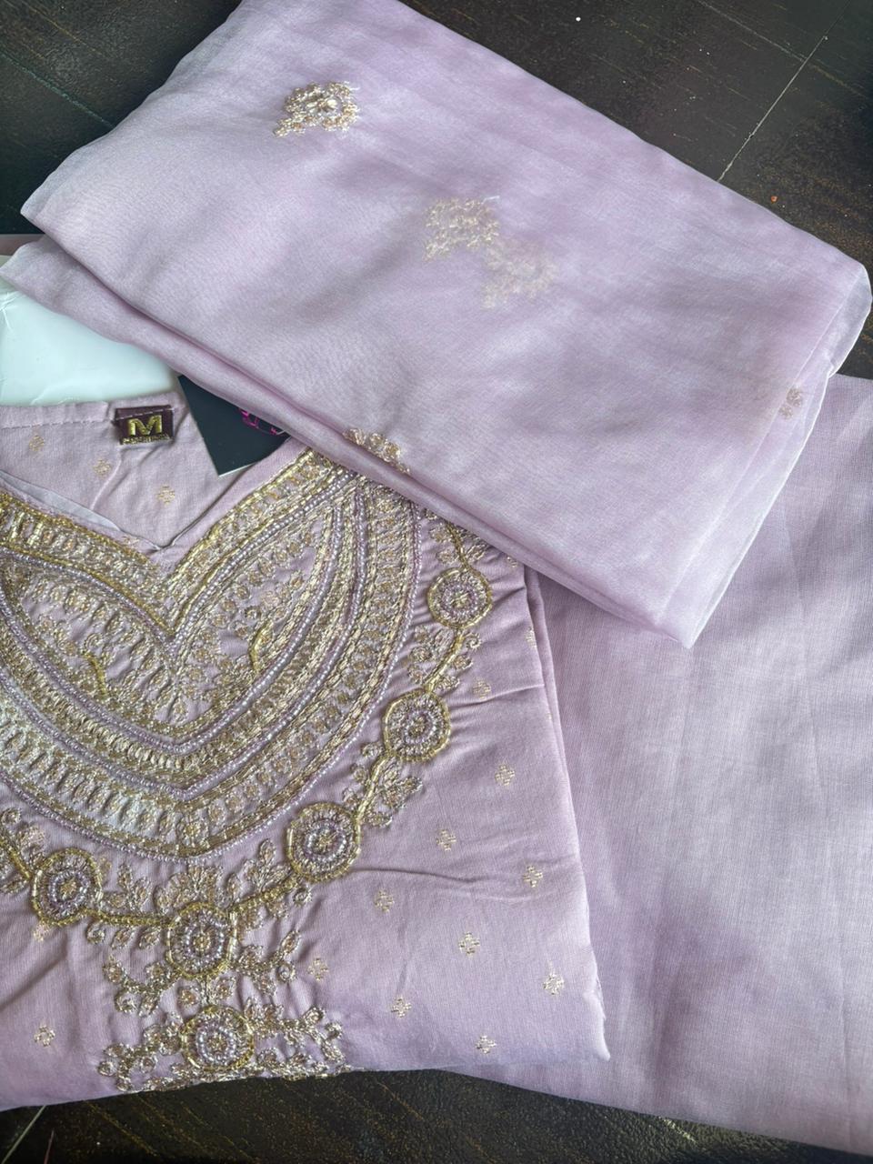 Lavender Color Elegant Kurta Pant with dupatta