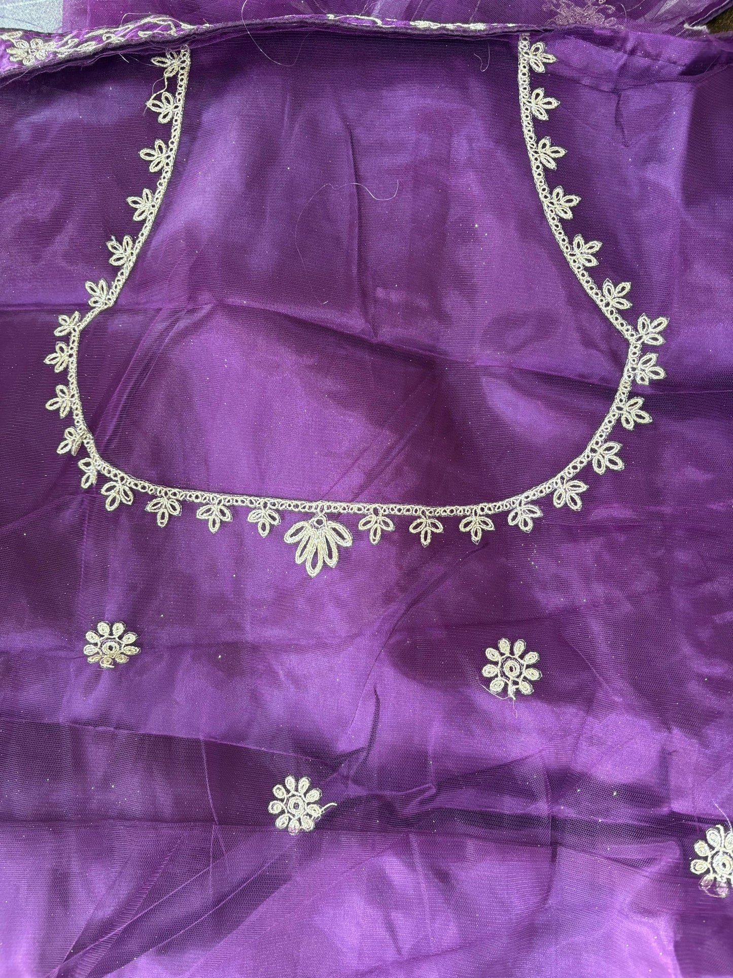Violet Embroidered Bridal Lehenga Set