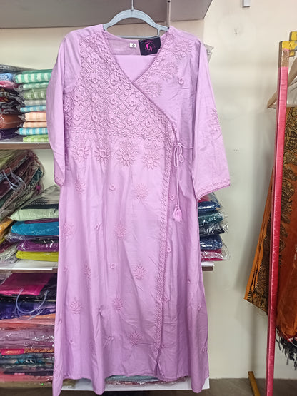 Elegant Cotton Cord Set in Pink & Yellow