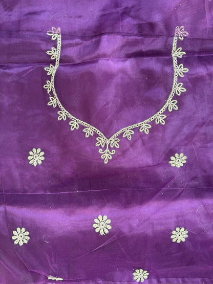 Purple Embroidered Bridal Lehenga Set
