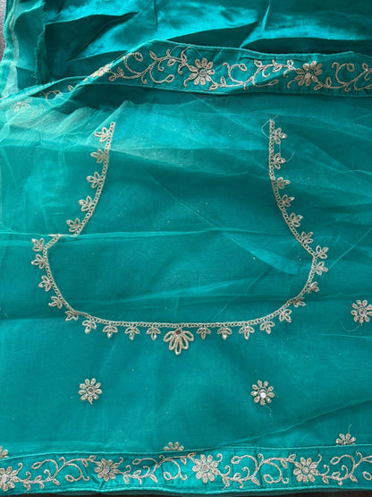 Peacock Green Embroidered Bridal Lehenga Set