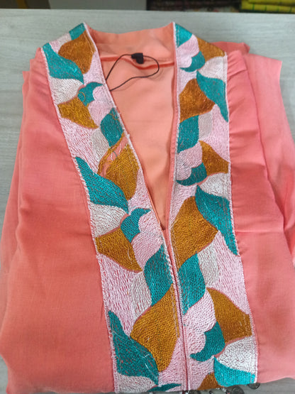 Elegant Peach Kurta Pant with dupatta