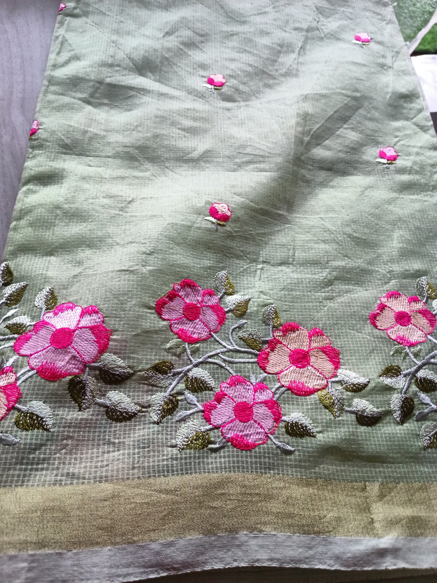 Kota Cotton Embroidered Sarees