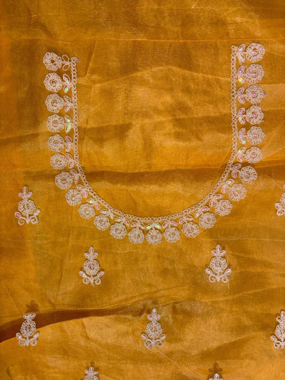 Embroidered Bridal Lehenga Set Yellow Colour