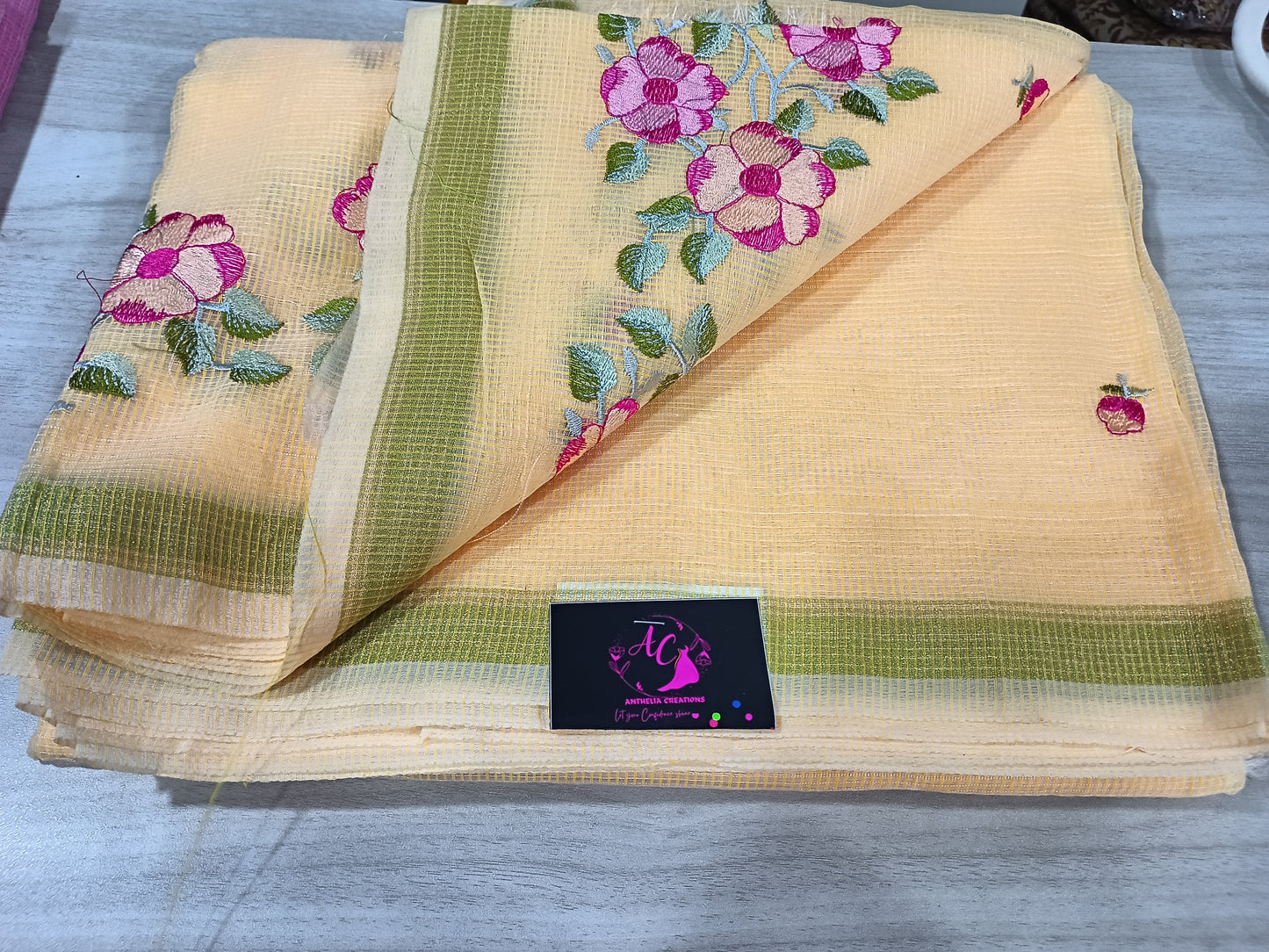 Kota Cotton Embroidered Sarees ACS004
