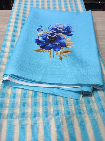 Mangalagiri Pure Cotton Saree Light Green