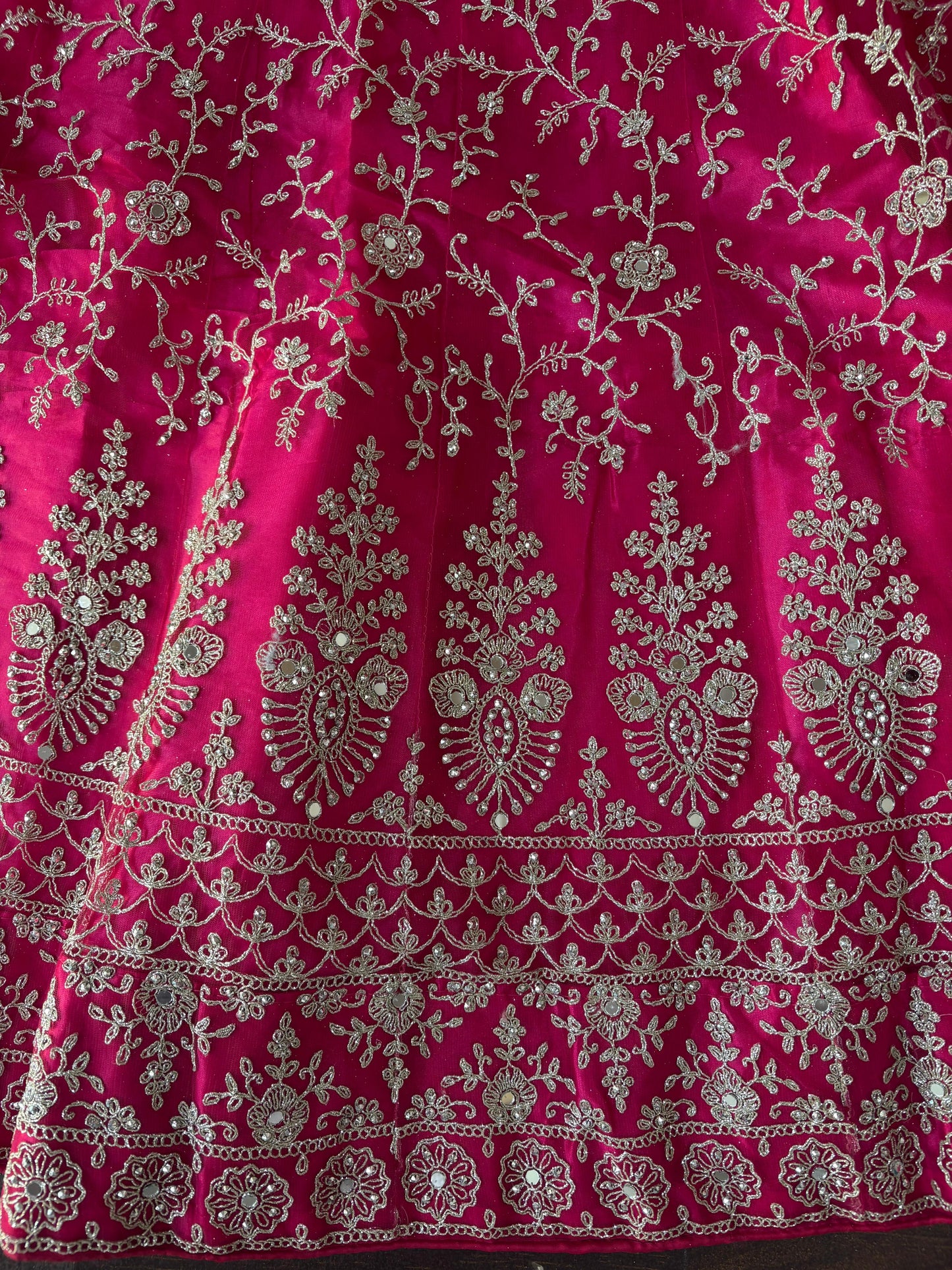 Pink Embroidered Bridal Lehenga Set